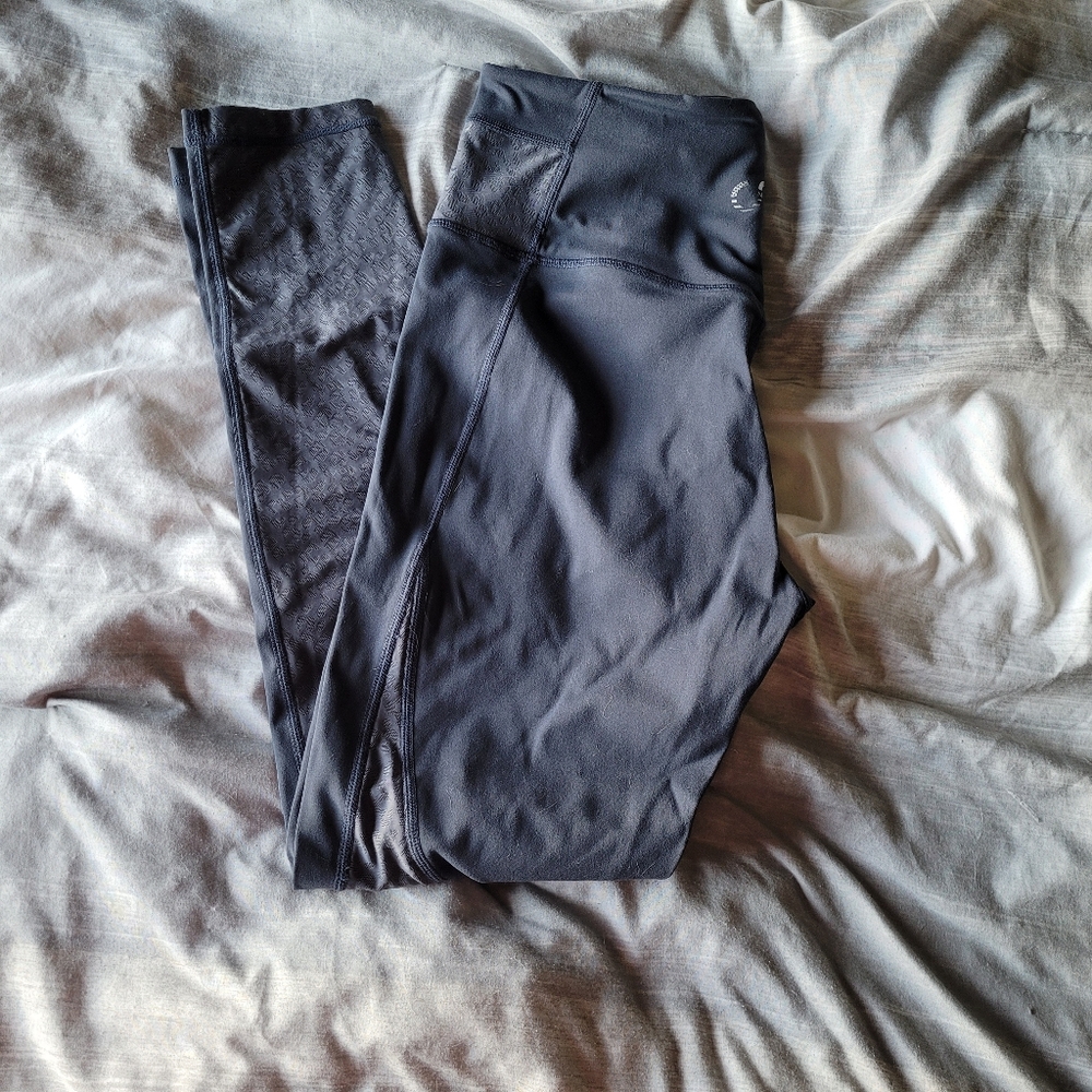 Curves And Combatboots Grey Leggings with Leopard Mesh Detail